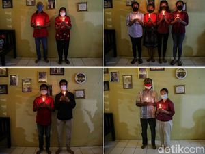 Potret Khusyuk Misa Natal di Rumah Umat Kristiani