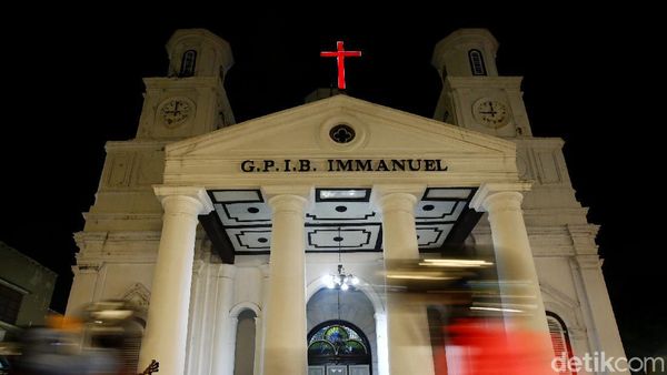 Suasana Kota Lama Semarang saat Libur Nataru