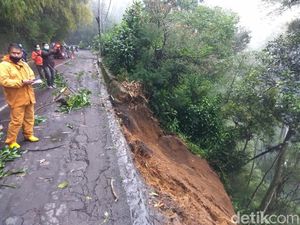 Jalan Alternatif ke Kawasan Lembang Longsor, Polisi Rekayasa Lalin