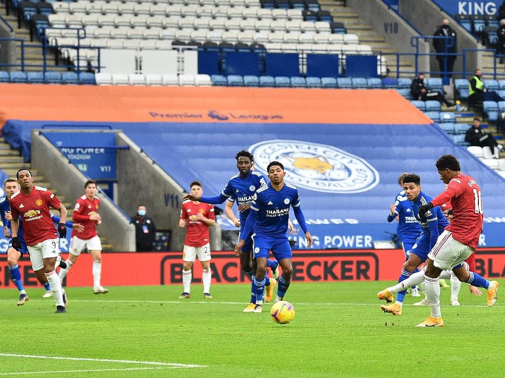 Leicester Vs MU Sama Kuat 1-1 di Babak Pertama
