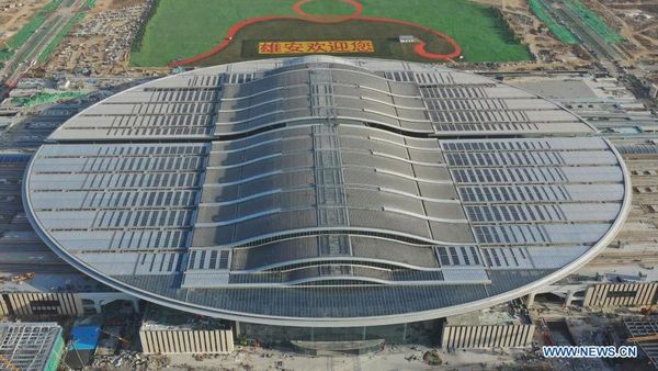 Megah! Stasiun Kereta Terbesar di China Baru Kelar Dibangun