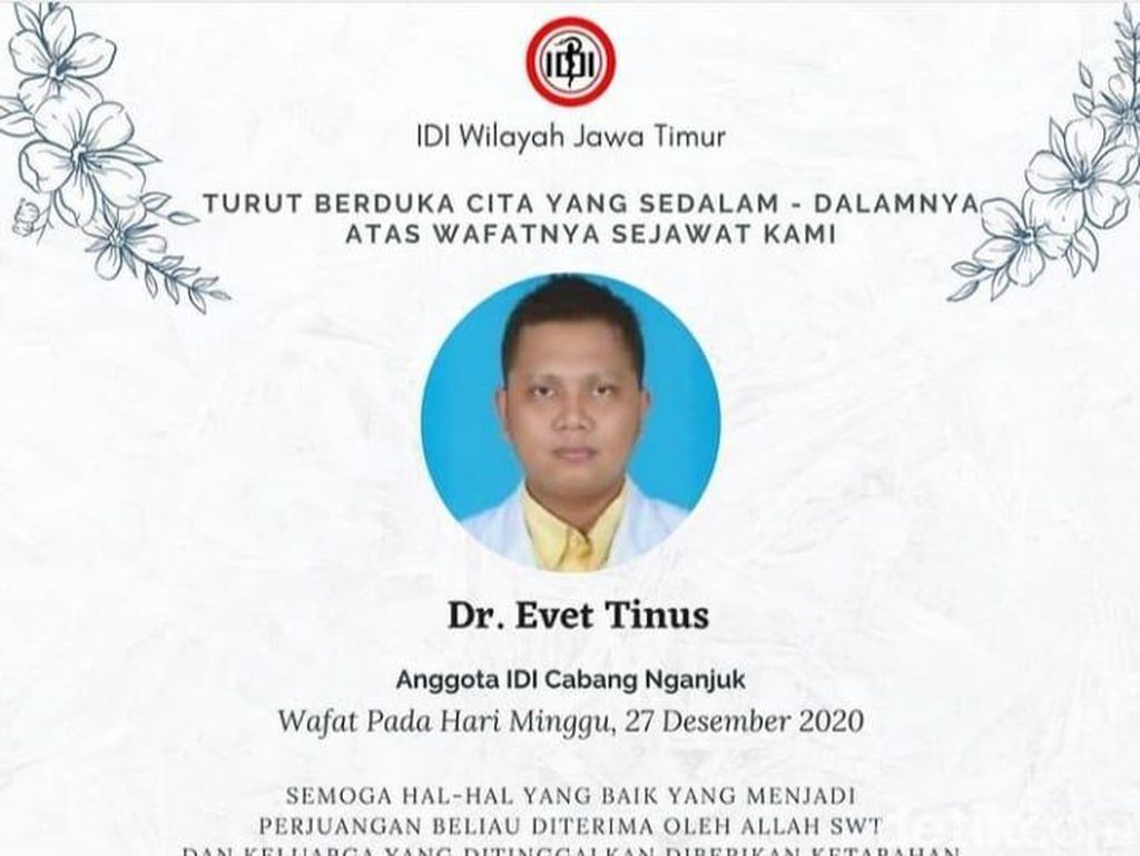 Berjuang Dua Minggu, Dokter di Nganjuk Meninggal Positif COVID-19 Berjuang Dua Minggu, Dokter di Nganjuk Meninggal Positif COVID-19