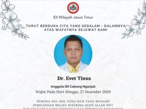 Berjuang Dua Minggu, Dokter di Nganjuk Meninggal Positif COVID-19 Berjuang Dua Minggu, Dokter di Nganjuk Meninggal Positif COVID-19