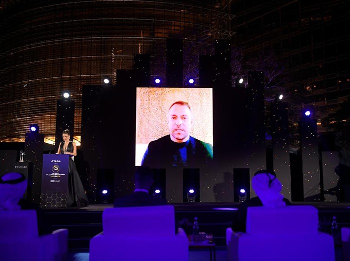 Hansi Flick meraih gelar Pelatih Terbaik 2020 versi Dubai d'Ors.