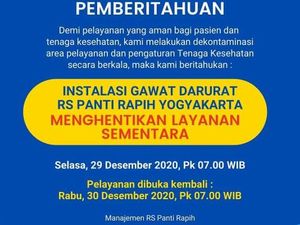 IGD RS Panti Rapih Yogya Ditutup Sehari Ini IGD RS Panti Rapih Yogya Ditutup Sehari Ini