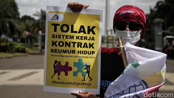 Lagi, KSPI Demo Tolak Omnibus Law