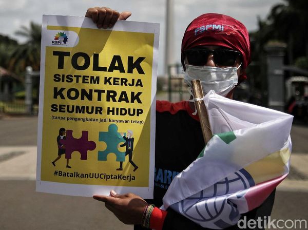 Lagi, KSPI Demo Tolak Omnibus Law