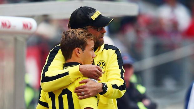 Mario Goetze saat masih dilatih Juergen Klopp di Borussia Dortmund.