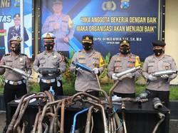 Polisi Amankan 81 Knalpot Brong yang Akan Dipakai Rayakan Tahun Baru