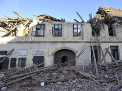 Potret Kerusakan Bangunan Akibat Gempa di Kroasia