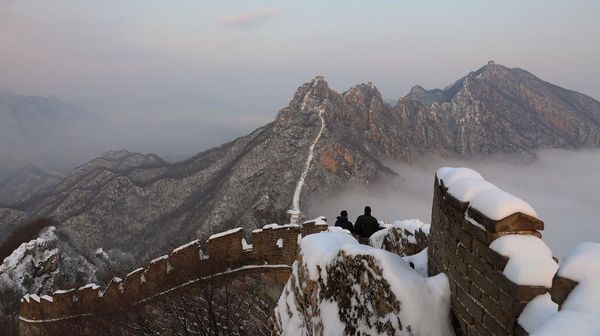 Jiankou, Sisi Terpencil Tembok Besar China Saat Diselimuti Salju