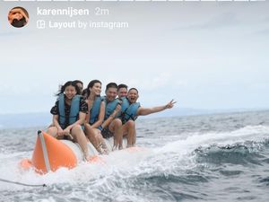 Gading Marten Liburan Bareng Karen Nijsen di Bali