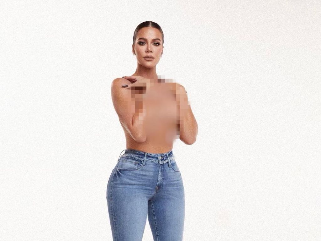 Khloe Kardashian Topless Ditolak Tayang di TV, Pihak Brand Melawan