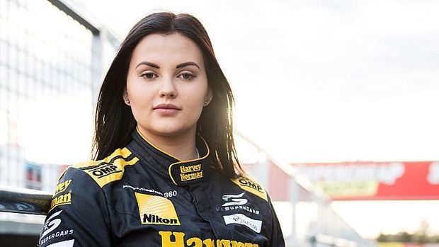 BATHURST, NEW SOUTH WALES - OCTOBER 08:  Renee Gracie driver of the #360 Harvey Norman Super Girls Nissan Altima poses for a photo prior to practice for the Bathurst 1000, which is race 21 of the Supercars Championship at Mount Panorama on October 8, 2016 in Bathurst, Australia.  (Photo by Daniel Kalisz/Getty Images)