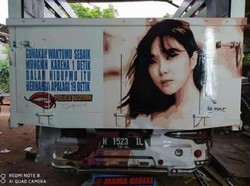 Wajah Gisel Jadi Lukisan di Bak Truk, Tulisan 19 Detik Jadi Sorotan