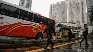 Persiapan Pengamanan Tahun Baru di Bundaran HI