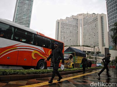Persiapan Pengamanan Tahun Baru di Bundaran HI