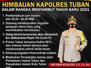 Ada Penyekatan Jalan Protokol dan Pintu Masuk Tuban di Malam Tahun Baru