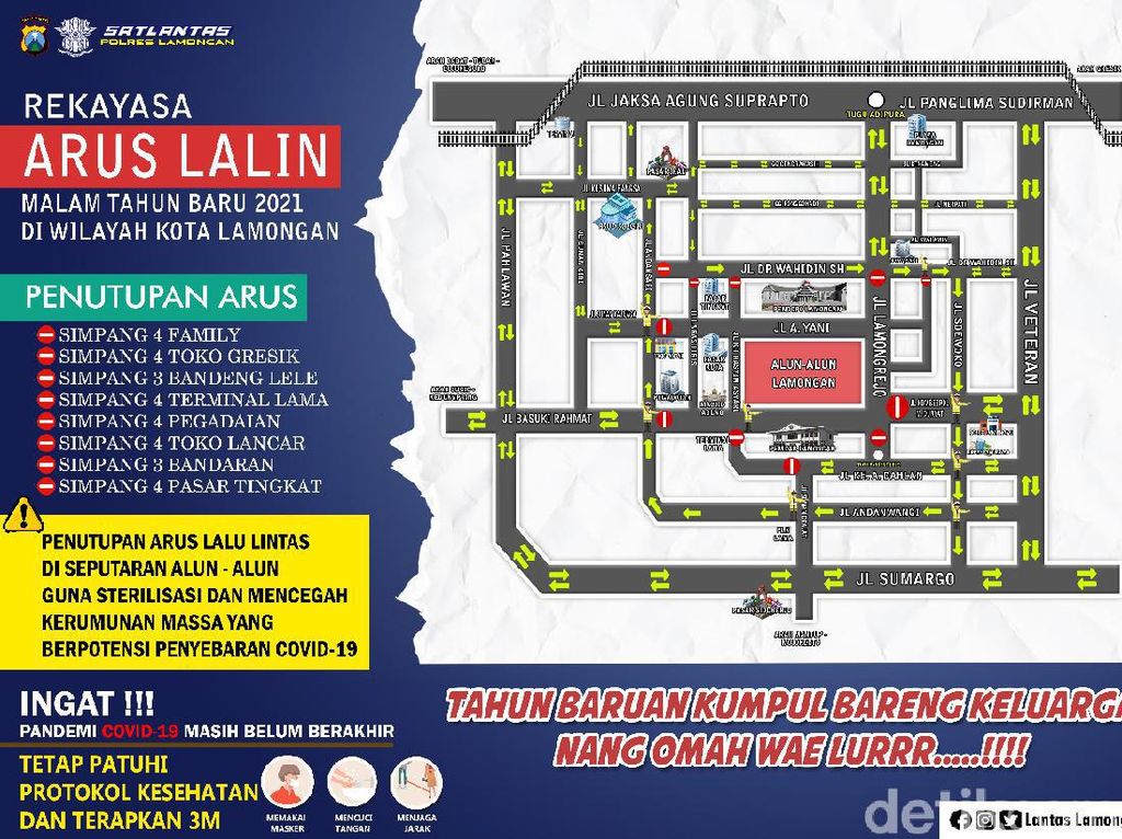 Malam Tahun Baru, Ini Rekayasa Arus Lalin dan Alun-alun Lamongan Malam Tahun Baru, Ini Rekayasa Arus Lalin dan Alun-alun Lamongan
