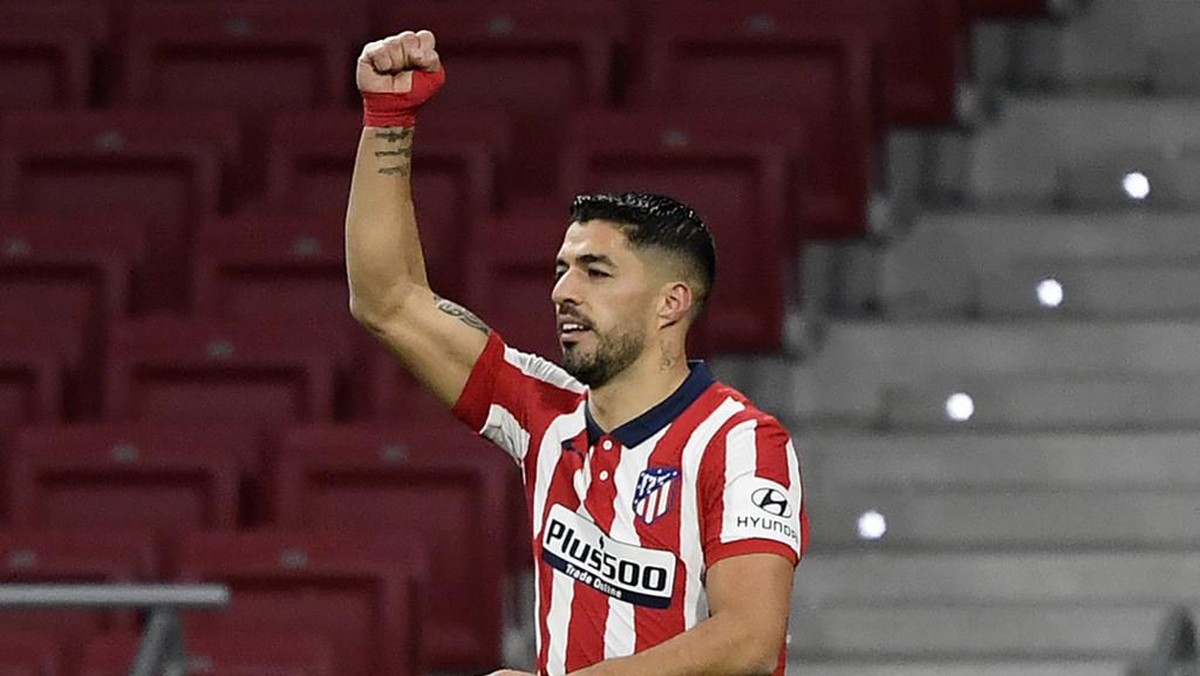 Luis Suarez menyamai start terbaik striker Atletico Madrid dalam sejarah Liga Spanyol. (Foto: AFP/OSCAR DEL POZO)