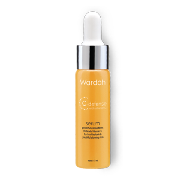Wardah C-Defense Serum/wardahbeauty.com Serum lokal dengan harga yang affordable mampu memudarkan flek-flek hitam pada wajah.
