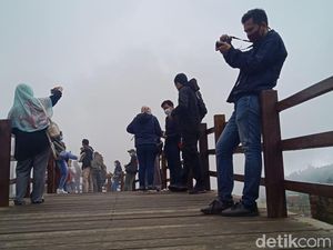 Foto: Spot Instagramable Baru Kawah Sikidang, Jembatan Kayu Sepanjang 1 Km Foto: Spot Instagramable Baru Kawah Sikidang, Jembatan Kayu Sepanjang 1 Km