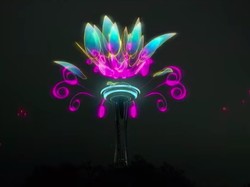 Spektakuler! Kerennya Pertunjukan Kembang Api Virtual di Space Needle