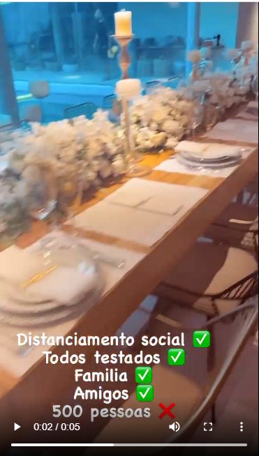 Tangkapan layar Instagram milik Neymar di perayaan Tahun Baru 2021.