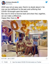 happy new year 2021 cristiano