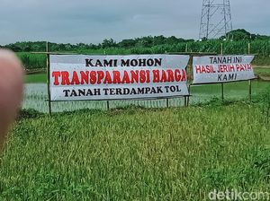 Lahan Terdampak Proyek Tol Yogyakarta-Solo Dipasangi Poster