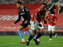 Hore! Anthony Martial Pecah Telur Gol ke Gawang Aston Villa