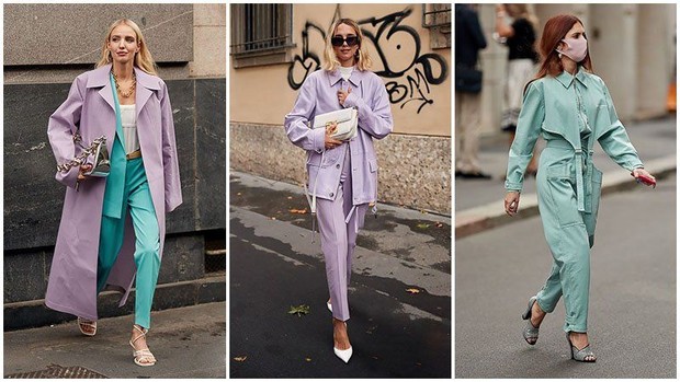 Warna pastel sorbet yang menjadi tren musim semi 2021.