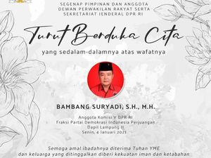 Anggota DPR Fraksi PDIP Bambang Suryadi Meninggal Karena COVID-19 Anggota DPR Fraksi PDIP Bambang Suryadi Meninggal Karena COVID-19
