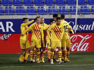 Huesca Vs Barcelona: Gol Frenkie de Jong Menangkan Blaugrana