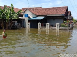 Kondisi Terkini Banjir Akibat Jebolnya Tanggul Sungai Gelis Kudus