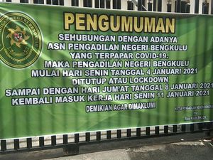 Pegawai Positif COVID-19, PN Bengkulu Tutup Sementara Mulai Hari Ini