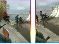 Geger Temuan Puing Logam Diduga Badan Pesawat Bertuliskan CNSA