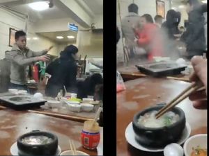Kocak! 5 Orang Ini Tetap Santai Makan di Tengah Keributan dan Baku Hantam Kocak! 5 Orang Ini Tetap Santai Makan di Tengah Keributan dan Baku Hantam