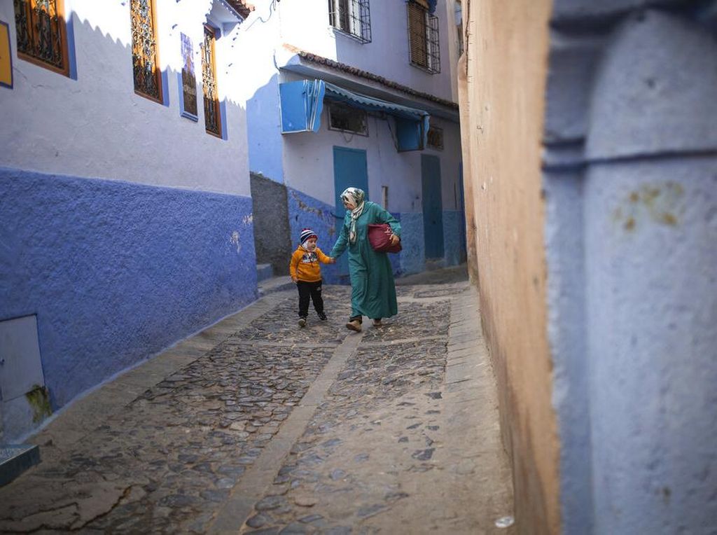 Tanpa Turis, Kota Biru Chefchaouen Bisa Santai Tanpa Turis, Kota Biru Chefchaouen Bisa Santai