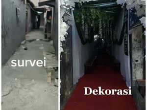 Pernikahan di Gang Sempit dengan Dekorasi Heboh Viral, Ini Cerita di Baliknya