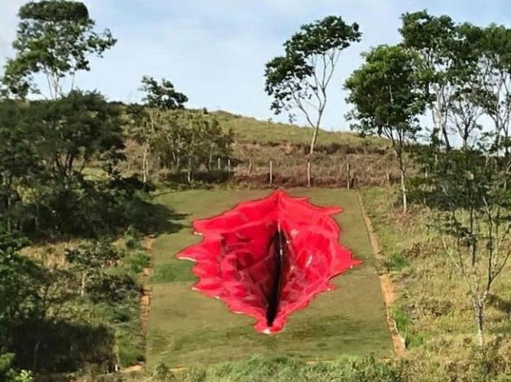 Heboh Patung Raksasa Berbentuk Vagina di Tengah Taman, Dihujat Publik