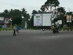 Viral Video Polantas Diserang Pemotor di Babel, Begini Ceritanya