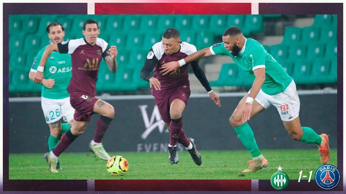PSG diimbangi Saint-Etienne
