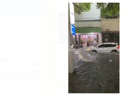 Terobos Banjir dan Bikin Gelombang Air, Pengemudi Mobil Ini Digeruduk Warga