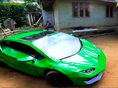 Replika Lamborghini Ini Terbuat dari Barang Rongsokan