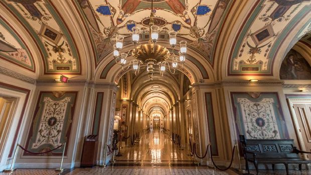 Capitol Hill Washington United States Capitol Building Senate Brumidi Corridors in Washington DC