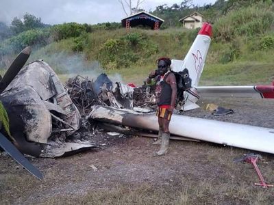 Foto-foto Pesawat MAF di Intan Jaya Papua yang Dibakar KKB