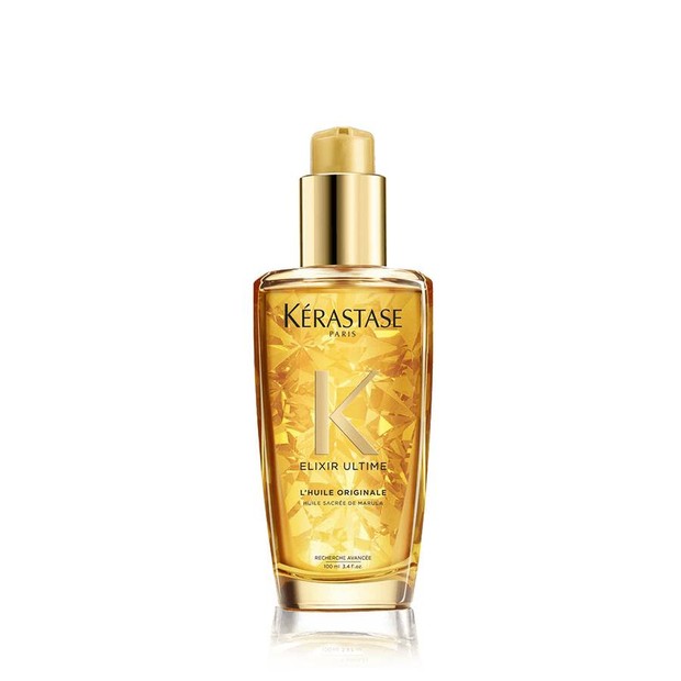 Kerastase Paris Elixir Ultime L’Huile Original Hair Oil/kerastase-usa.com Produk ini berguna sebagai heat protection ketika kamu hendak men-styling rambutmu.