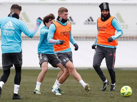 Real Madrid berlatih pada 7 Januari 2021 jelang menghadapi Osasuna di Liga Spanyol.