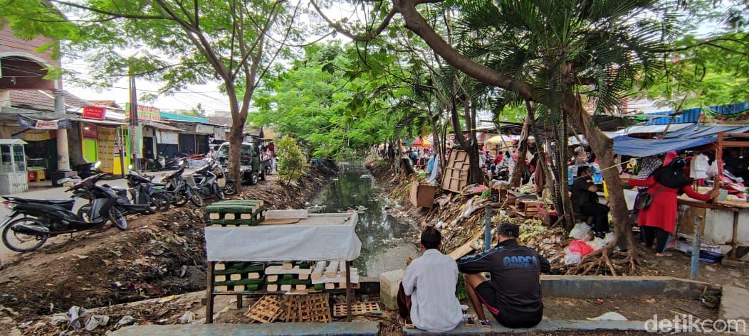 Sampah di Pasar Sipon, Cipondoh, Kota Tangerang. (Taufieq Renaldi Arfiansyah/detikcom)